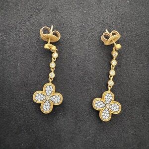 Freida Rothman Clover Drop Earrings